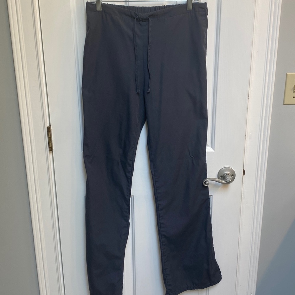 Flared leg scrub pants